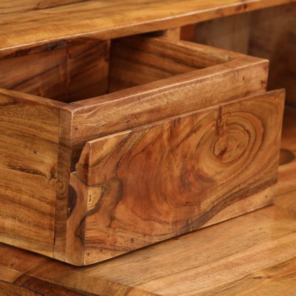 Писалище с чекмеджета, дървен масив, 88x50x90 см