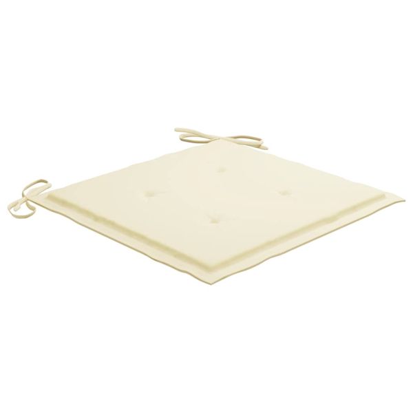 Сгъваеми градински столове, 2 бр, с възглавници, акация масив