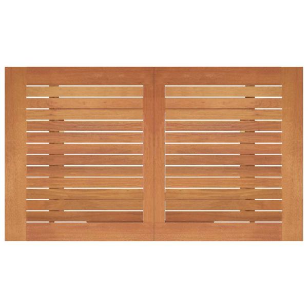 Сгъваема градинска маса, 120x70x75 см, евкалиптово дърво масив