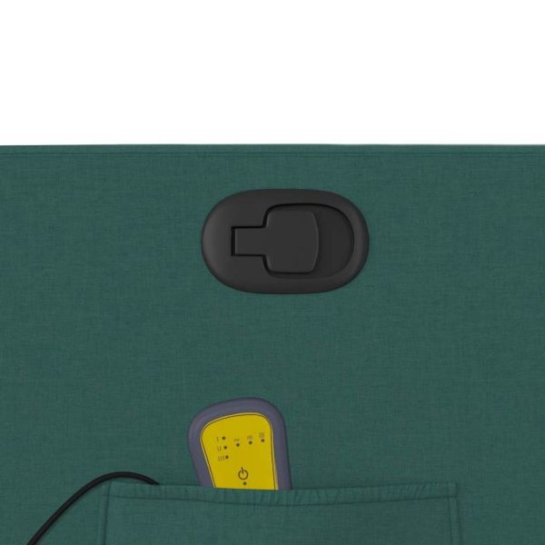 Изправящ масажен наклоняем стол, тъмнозелен, текстил