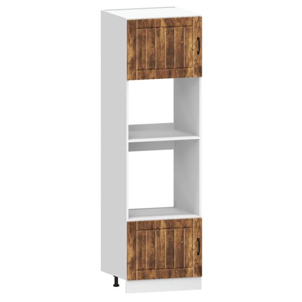 Комплект кухненски шкафове, 7 части, "Lucca", опушен дъб, инженерна дървесина