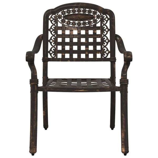 Комплект за хранене в градината 5 pcs Бронзов Алуминий