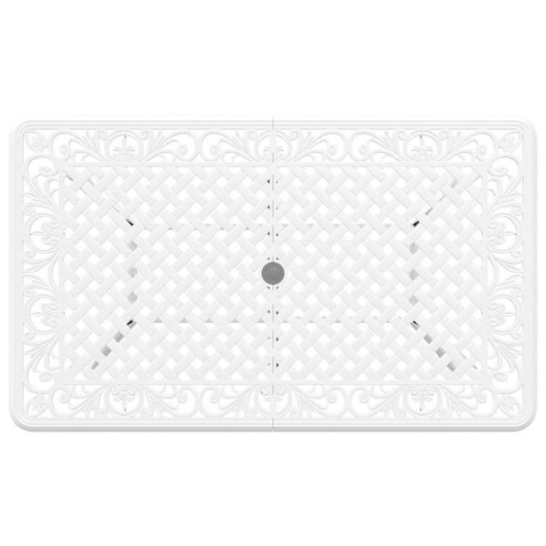 Комплект за хранене в градината 5 pcs Бяло Алуминий