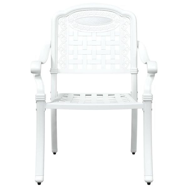 Комплект за хранене в градината 7 pcs Бяло Алуминий