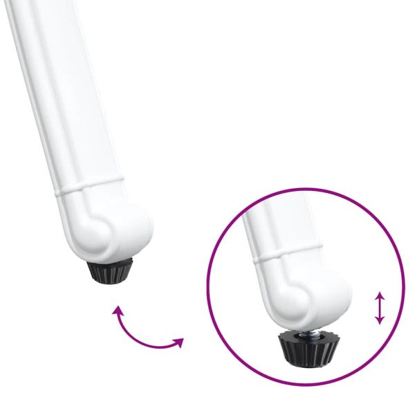 Комплект за хранене в градината 7 pcs Бяло Алуминий