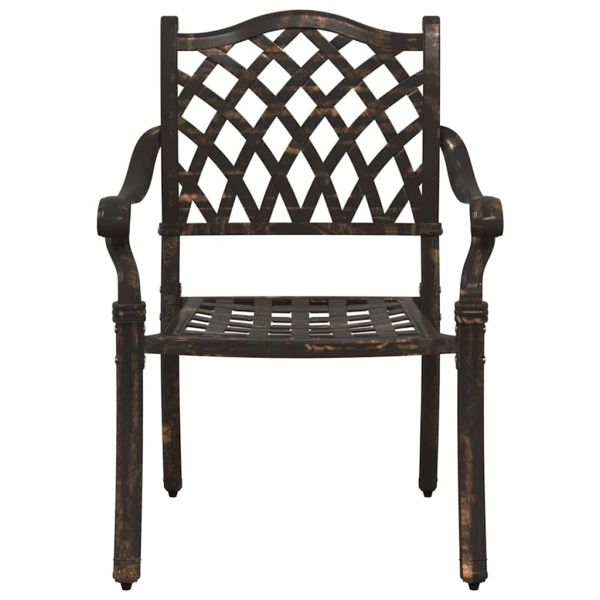 Комплект за хранене в градината 5 pcs Бронзов Алуминий