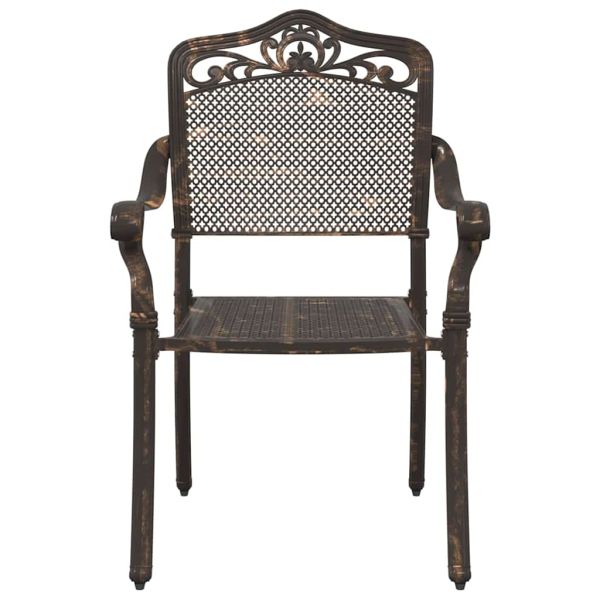 Комплект за хранене в градината 5 pcs Бронзов Алуминий