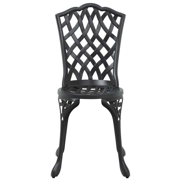 Комплект за хранене в градината 5 pcs Черно Алуминий