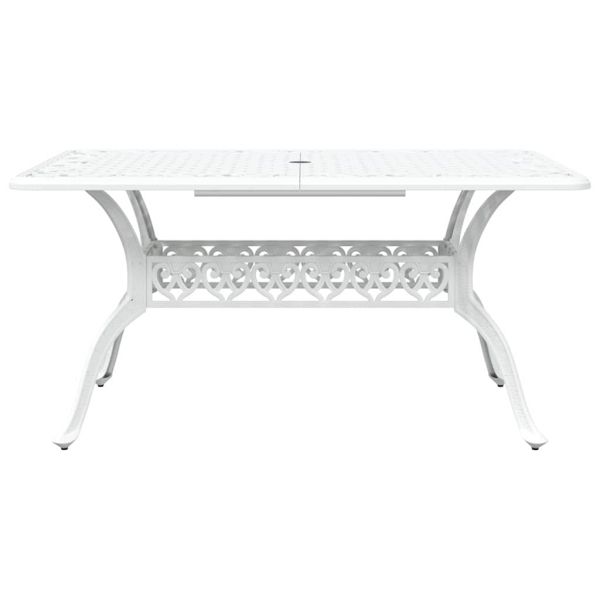 Комплект за хранене в градината 5 pcs Бяло Алуминий