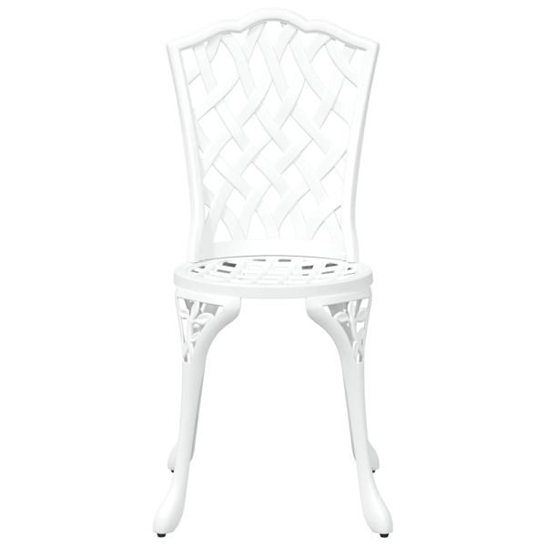 Комплект за хранене в градината 7 pcs Бяло Алуминий