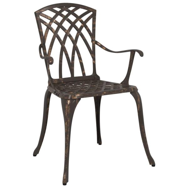 Комплект за хранене в градината 5 pcs Бронзов Алуминий