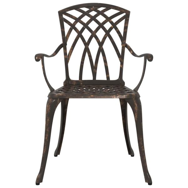 Комплект за хранене в градината 5 pcs Бронзов Алуминий