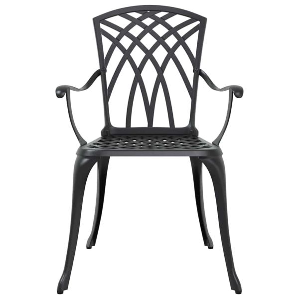 Комплект за хранене в градината 5 pcs Черно Алуминий