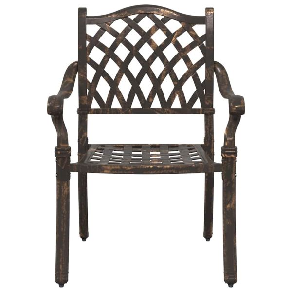 Комплект за хранене в градината 5 pcs Бронзов Алуминий