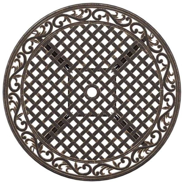 Комплект за хранене в градината 5 pcs Бронзов Алуминий