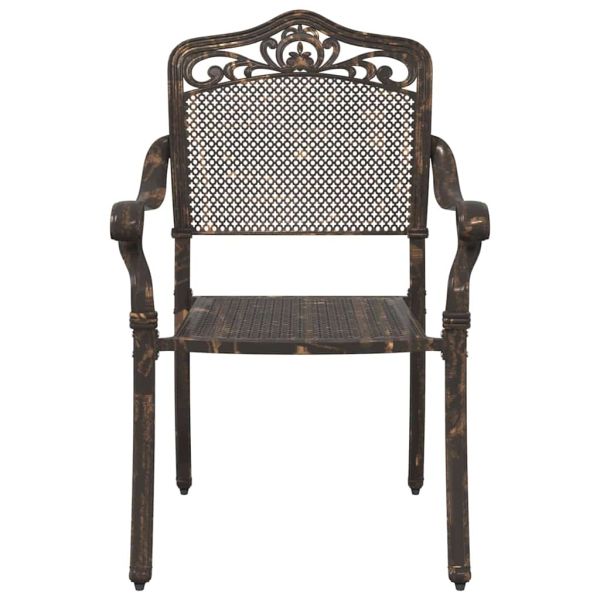 Комплект за хранене в градината 7 pcs Бронзов Алуминий