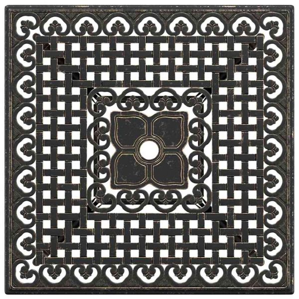 Комплект градинска маса 3 pcs Бронзов Лят алуминий