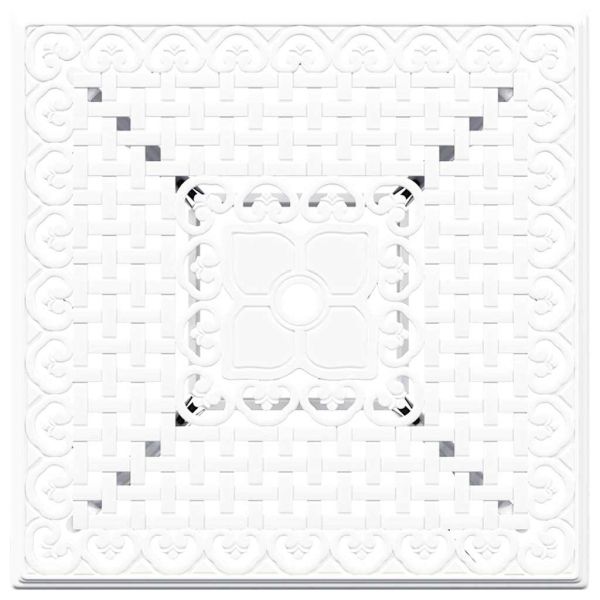 Комплект градинска маса 5 pcs Бяло Лят алуминий