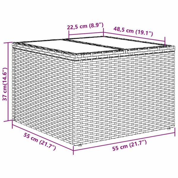 Градински Софа Комплект Бежово 55 x 55 x 37 см полиратан