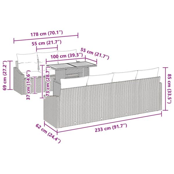 Комплект за хранене в градината 8 pcs Бежов и кремав