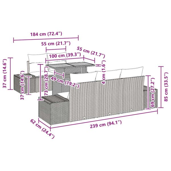 Комплект за хранене в градината 6 pcs Бежов и кремав