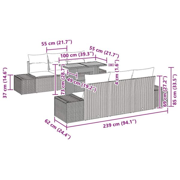 Комплект за хранене в градината 8 pcs Бежов и кремав