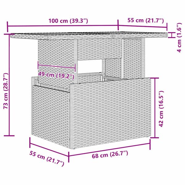 Градински Софа Комплект с възглавница 5 pcs Бежов и кремав