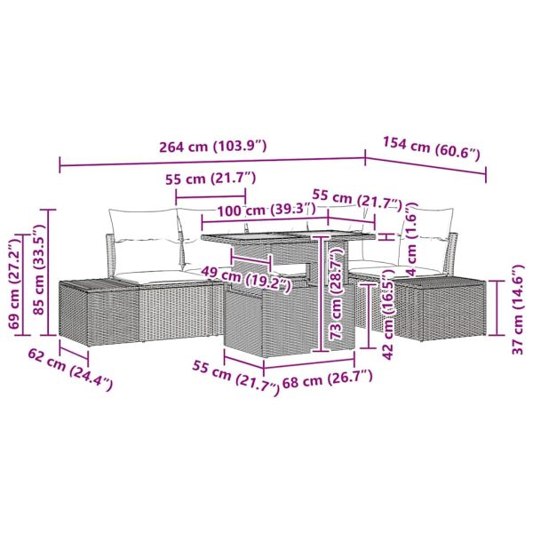 Комплект за хранене в градината 6 pcs Бежов и кремав