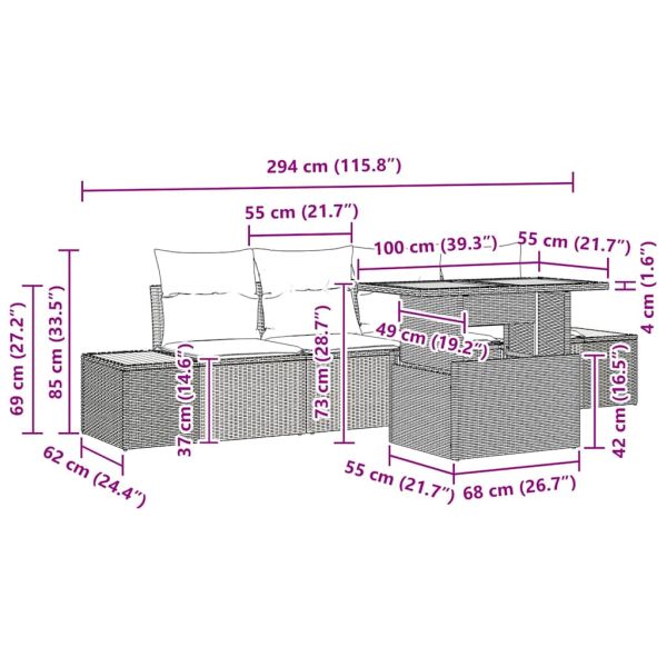 Комплект за хранене в градината 5 pcs Бежов и кремав