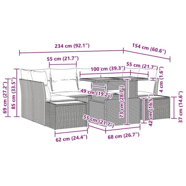 Комплект за хранене в градината 9 pcs Бежов и кремав