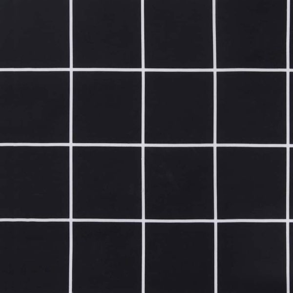 Пад за пейка Шахматен Черна квадратна шарка 150 x 50 x 3 cm