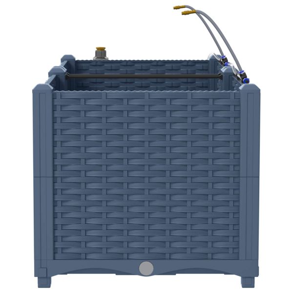 Градинска саксия 2 pcs Сив 80 x 40 x 37,5 см Пластмаса