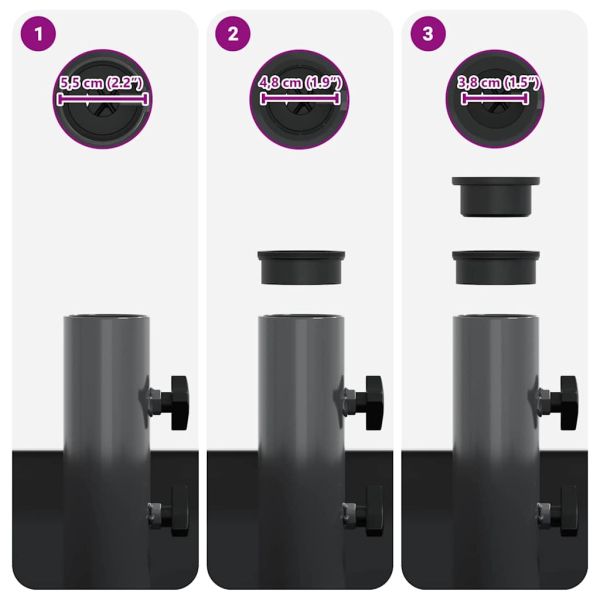 Основа за чадър Антрацит 45 x 45 x 45 cm Стомана