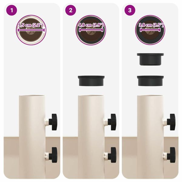 Основа за чадър Бяло 45 x 45 x 45 cm Стомана