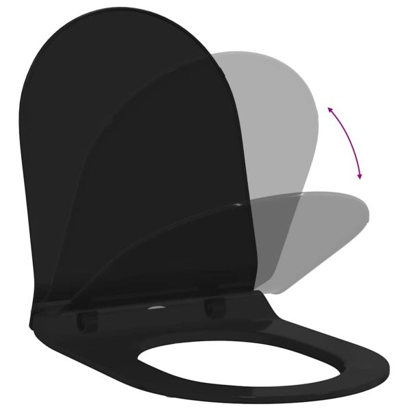 Тоалетна седалка Регулирума Черен 50 x 36,5 x 5 см Полипропилен