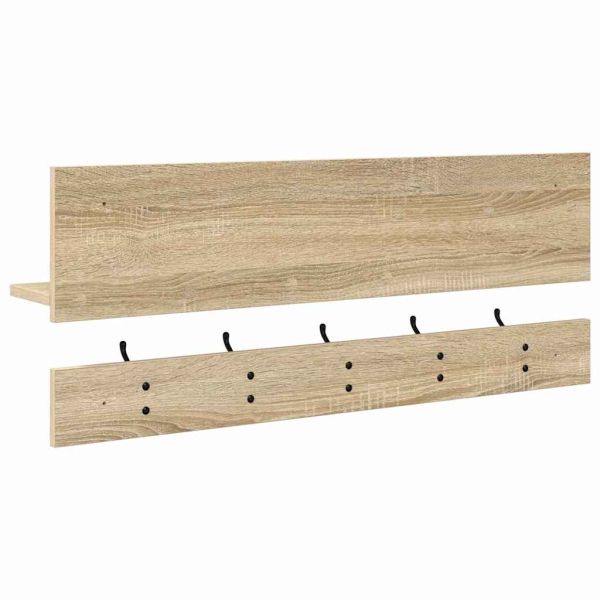 Стенен закачалка за палта с рафт Сонома дъб 90 x 15 x 36 см