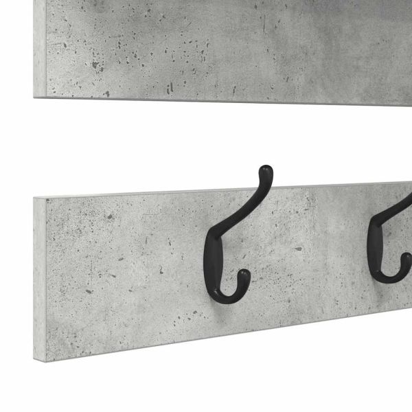 Стенен закачалка за палта с рафт Циментено сиво 90 x 15 x 36 см