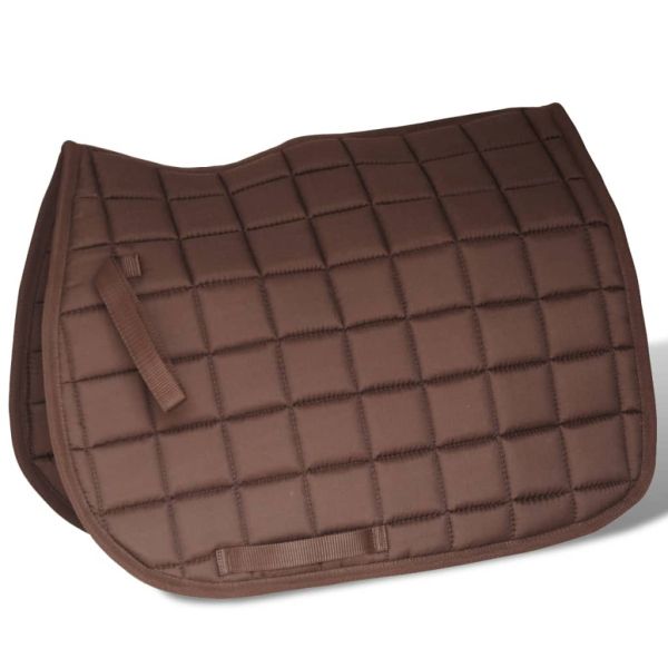 К-т за яздене със седло от естествена кожа, кафяв 17,5", 18 см, 5 в 1