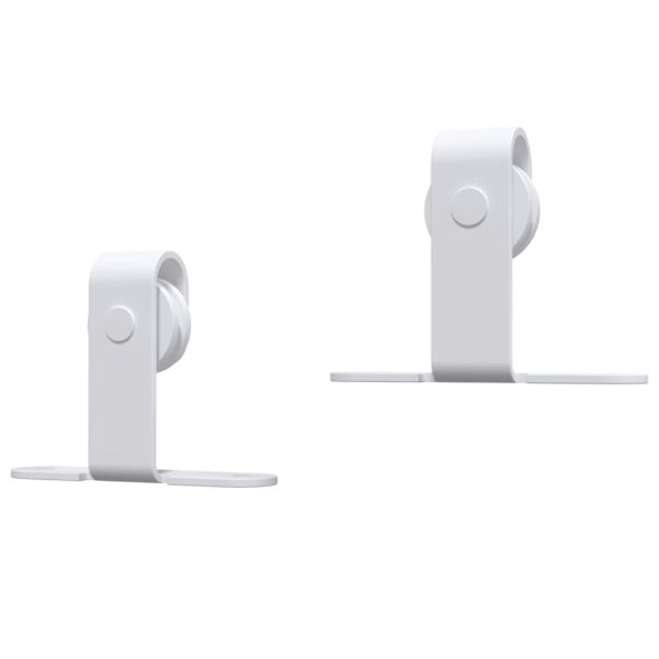 Комплект за мини плъзгаща врата за шкаф, стомана, бял, 152 см