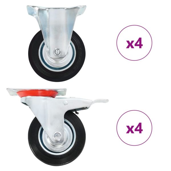 8 бр колела, 100 мм