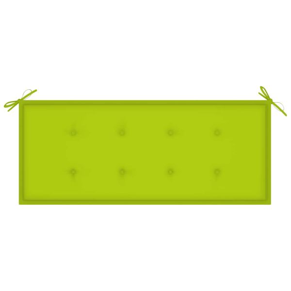 Градинска пейка с възглавница, 120 см, бамбук