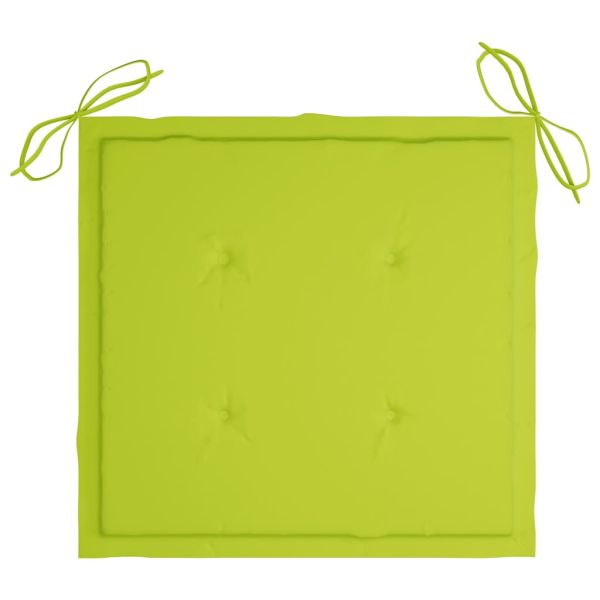 Стифиращи градински столове с възглавници 8 бр тик масив