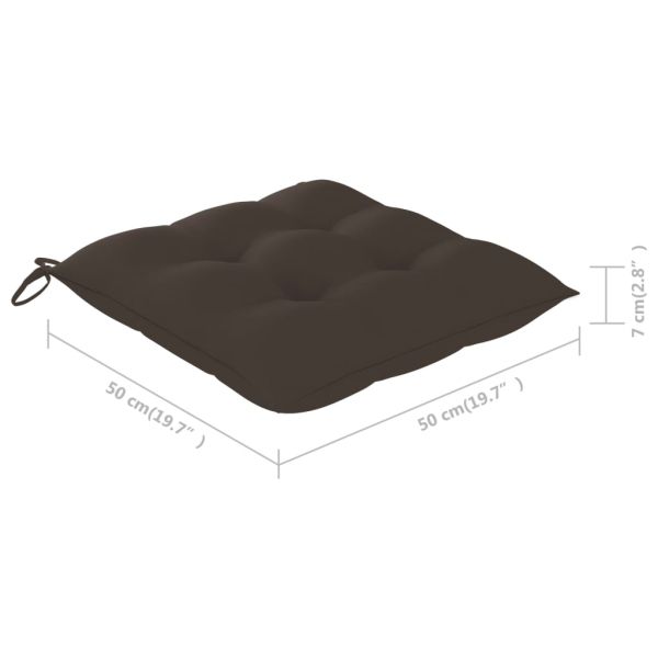 Столове Батавия с възглавници, 4 бр, тиково дърво масив