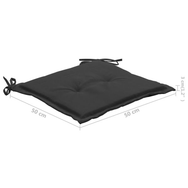 Столове Батавия с възглавници, 6 бр, тиково дърво масив