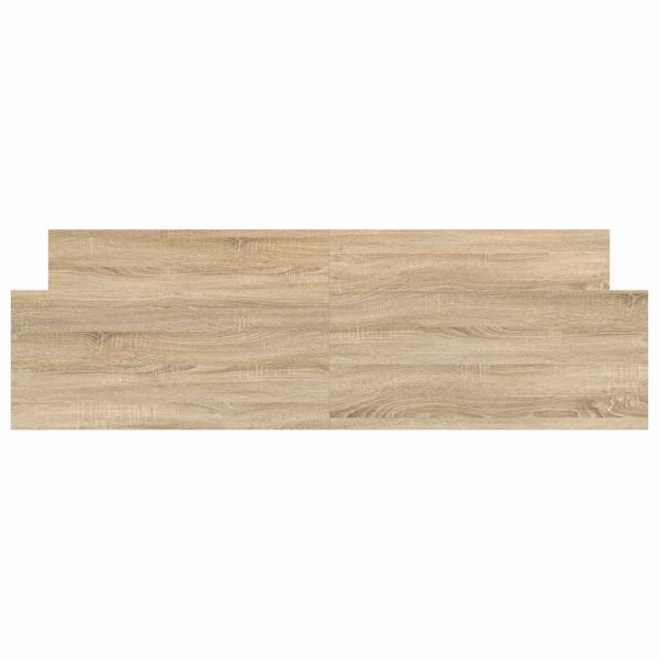 Рамка за легло с горна и долна табла, сонома дъб, 200x200 см