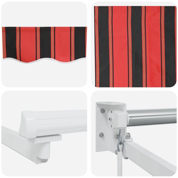 Ръчен изтеглящ сенник с LED светлини 4 × 3 m