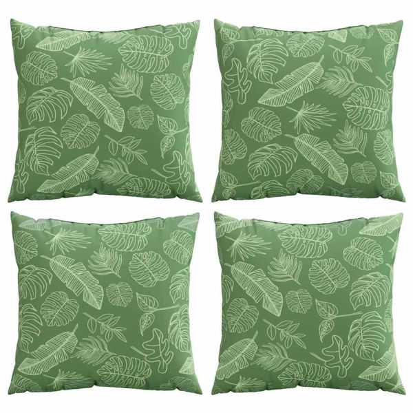 Пухени възглавници Листо 4 pcs Мотив с листа 50 x 50 cm