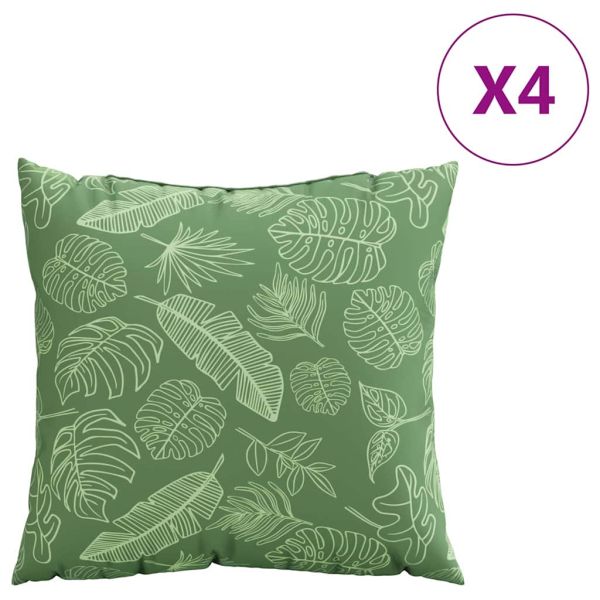 Пухени възглавници Листо 4 pcs Мотив с листа 50 x 50 cm