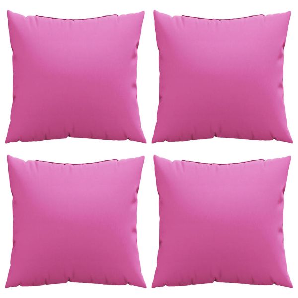 Пухени възглавници 4 pcs Розово 50 x 50 cm Полиester плат