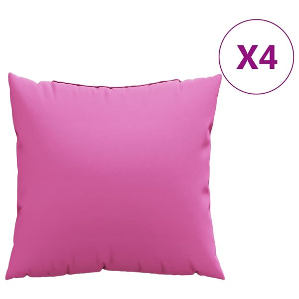 Пухени възглавници 4 pcs Розово 50 x 50 cm Полиester плат